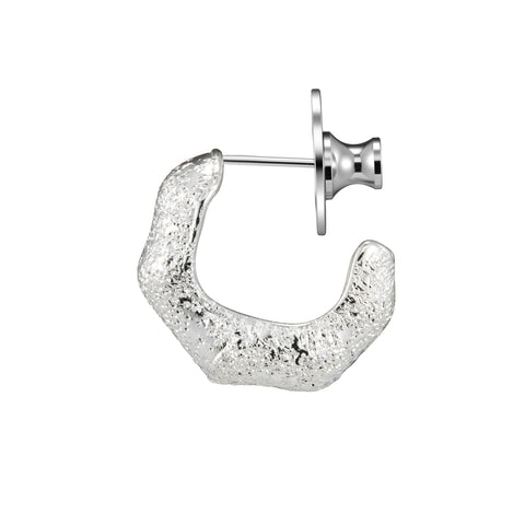 SAND BLAST C-SHAPED EARRINGS